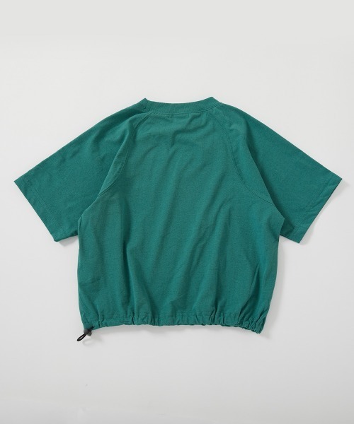 devirock（デビロック）の「防汚 カーブラインスリーブ 裾絞り 半袖Tシャツ（Tシャツ/カットソー・キッズ・グリーン系/ダークパープル/ブラック/オフホワイト・160cm/150cm/140cm/130cm/120cm/110cm/100cm）」の14枚目の写真