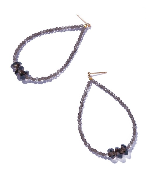 les bonbon（ルボンボン）の「【les bonbon】haze oval pierce/ヘイズ オーバル ピアス（ピアス（両耳用）・レディース・ブラウン・FREE）」の3枚目の写真