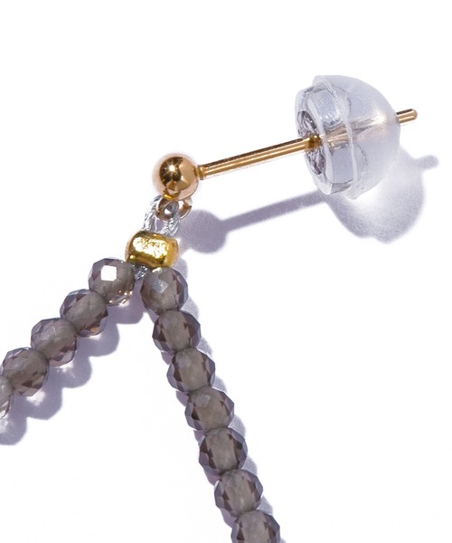 les bonbon（ルボンボン）の「【les bonbon】haze oval pierce/ヘイズ オーバル ピアス（ピアス（両耳用）・レディース・ブラウン・FREE）」の4枚目の写真