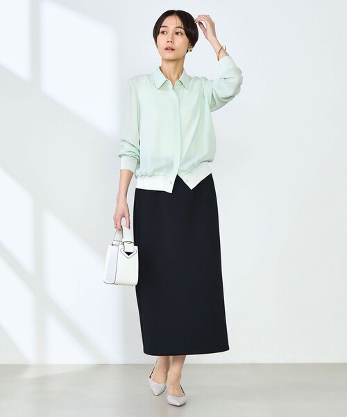 NOLLEY'S｜カフス裾リブシフォンシャツ | Rakuten Fashion(楽天