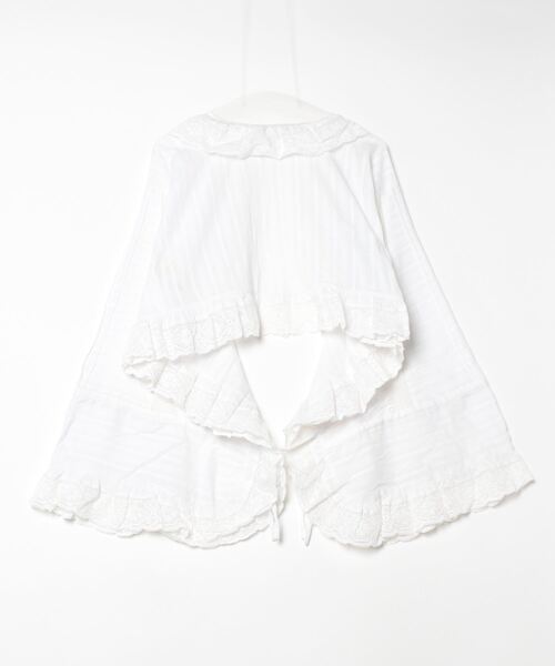 ROSE BUD(ローズバッド)の「(mag.by c)COTTON FRILL BOLERO(カーディガン/ボレロ・レディース・ホワイト/ブラック・ONE SIZE)」の6枚目の写真