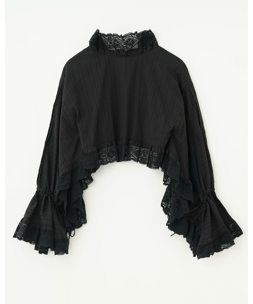 ROSE BUD(ローズバッド)の「(mag.by c)COTTON FRILL BOLERO(カーディガン/ボレロ・レディース・ホワイト/ブラック・ONE SIZE)」の3枚目の写真