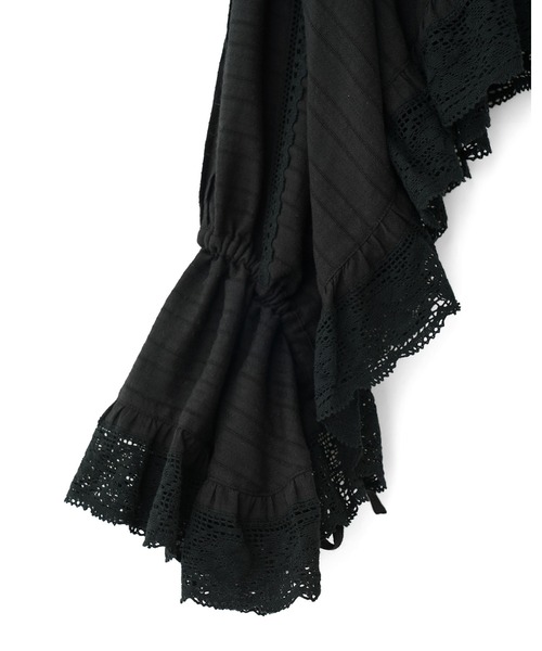 ROSE BUD(ローズバッド)の「(mag.by c)COTTON FRILL BOLERO(カーディガン/ボレロ・レディース・ホワイト/ブラック・ONE SIZE)」の5枚目の写真