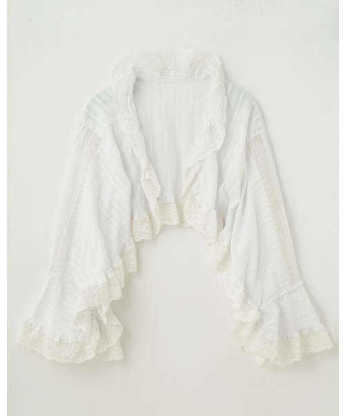 ROSE BUD(ローズバッド)の「(mag.by c)COTTON FRILL BOLERO(カーディガン/ボレロ・レディース・ホワイト/ブラック・ONE SIZE)」の10枚目の写真