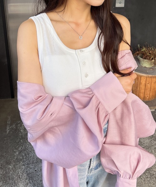 INGNI（イング）の「ヘンリータンクトップ（タンクトップ・レディース・その他/オフホワイト/ブラック・M）」の5枚目の写真