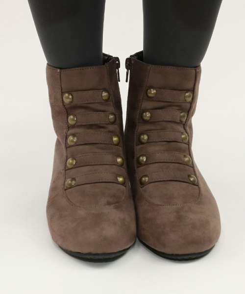 an another angelus（アンアナザーアンジェラス）の「ローヒールナポレオンブーツ（ブーツ・レディース・モカ/ブラック・L/M/S）」の4枚目の写真