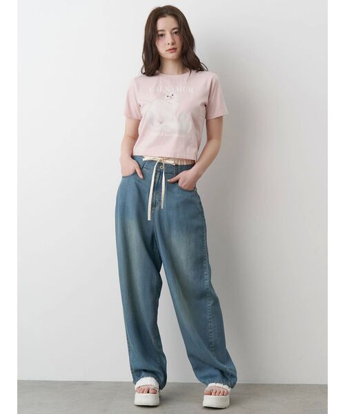 CALNAMUR LAYERED LOOSE DENIM/レイヤードルーズデニム LAYERED LOOSE DENIM/レイヤードルーズデニム（デニムパンツ