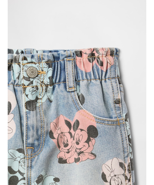 GAP（ギャップ）の「babyGap | ディズニー ペーパーバッグ マムジーン ショートパンツ (ベビー)（デニムパンツ・キッズ・インディゴブルー・70cm/80ｃｍ/90cm/95cm/100cm/105cm/110cm）」の3枚目の写真