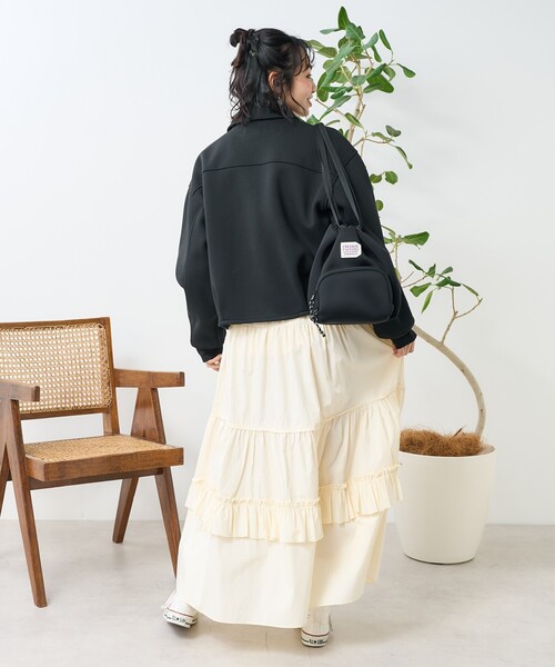 FREAK'S STORE（フリークスストア）の「フリルティアードスカート（スカート・レディース・ブラック/オフホワイト・ﾌﾘ-）」の6枚目の写真