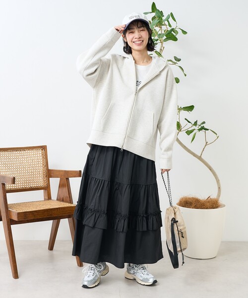 FREAK'S STORE（フリークスストア）の「フリルティアードスカート（スカート・レディース・ブラック/オフホワイト・ﾌﾘ-）」の14枚目の写真