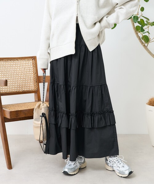 FREAK'S STORE（フリークスストア）の「フリルティアードスカート（スカート・レディース・ブラック/オフホワイト・ﾌﾘ-）」の19枚目の写真