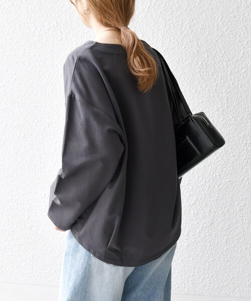SHIPS for women / シップスウィメン SHIPS any:〈洗濯機可能〉インレイ レースアップ ロングスリーブ プルオーバー SHIPS any:〈洗濯機可能〉インレイ レースアップ ロングスリーブ