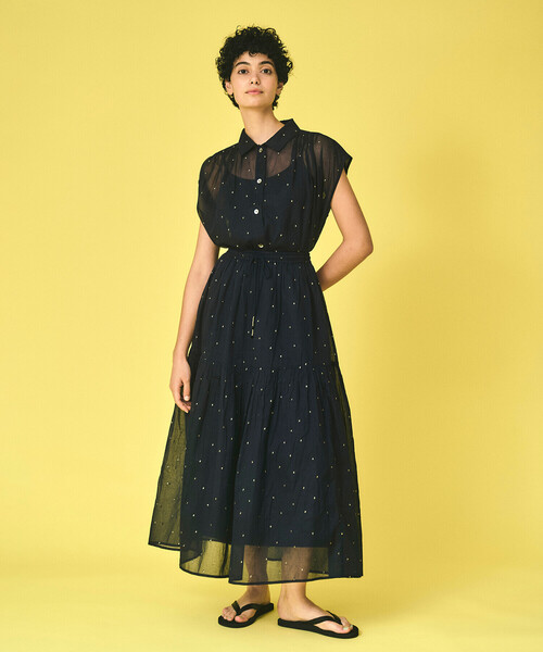 Bshop(ビショップ)の「INDIA INDUSTRY | コットンオーガンジー 刺繍ギャザースカート WOMEN(スカート・レディース・ブルー系その他5/ホワイト系その他5・1)」の7枚目の写真