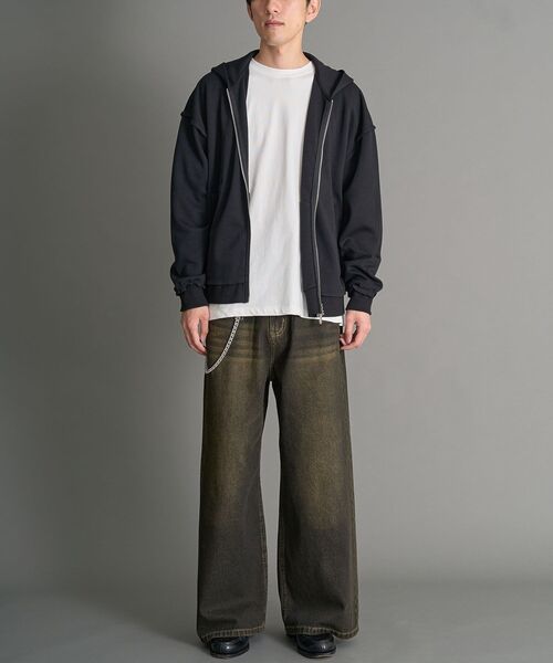 CRAFT STANDARD BOUTIQUE(クラフトスタンダードブティック)の「【WEB限定】オーバーダイデニムバギーパンツ(デニムパンツ・メンズ・ネイビー/ブラック・XL/L/M)」の18枚目の写真