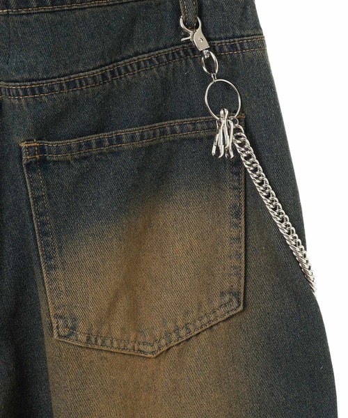 CRAFT STANDARD BOUTIQUE(クラフトスタンダードブティック)の「【WEB限定】オーバーダイデニムバギーパンツ(デニムパンツ・メンズ・ネイビー/ブラック・XL/L/M)」の4枚目の写真