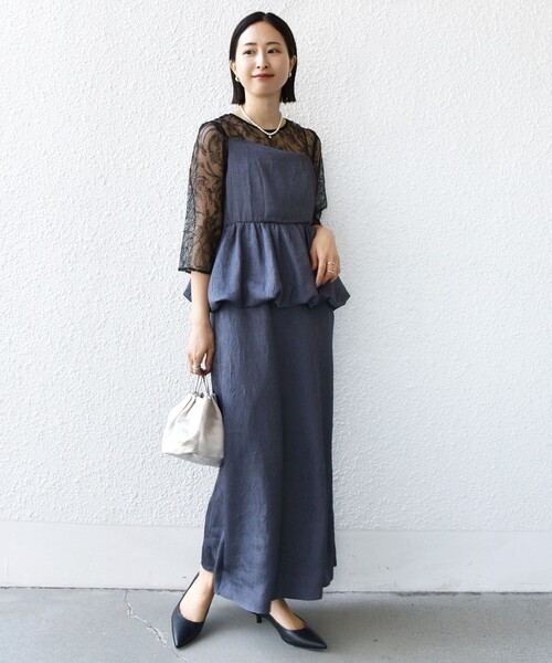 kaene:バルーン ペプラム ドレス（セレモニー対応可）（ドレス