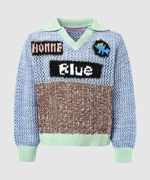 HAND KNIT WAPPEN — футбольная вязаная рубашка с нашивкой