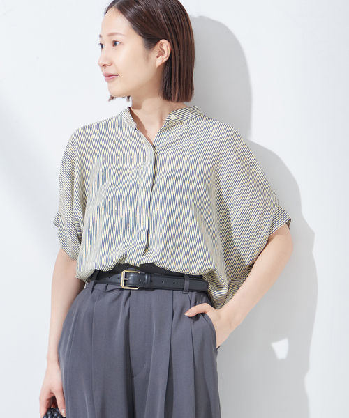 journal standard L'essage(ジャーナルスタンダードレサージュ)の「《追加2》DEVEAUX GOLDラメモノトーンシャツ(シャツ/ブラウス・レディース・ブラック系その他/ブラックミックス/オートミール・FREE)」の18枚目の写真