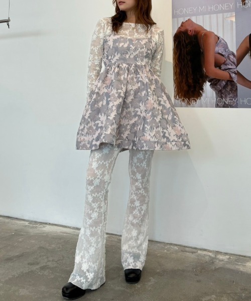 HONEY MI HONEY（ハニーミーハニー）の「molle embroidery lace flare pants（その他パンツ・レディース・オフホワイト/ホワイト/ブラック・FREE）」の18枚目の写真