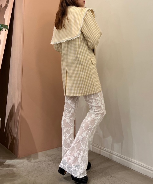 セール】molle embroidery lace flare pants（その他パンツ）｜HONEY  