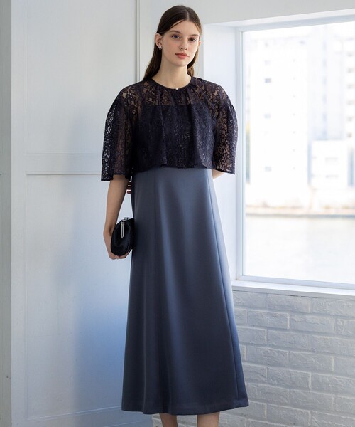 23区　22AW 新品　APPLAUDIR レースコンビドレス　ワンピース　38 23区 22AW 新品 APPLAUDIR レースコンビドレス ワンピース 38