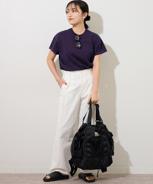 tシャツ 別注「YONETOMI/ヨネトミ」G.D ボーダーTシャツ レディース Yonetomi NEW BASIC tシャツ 別注「YONETOMI/ヨネトミ」G.D