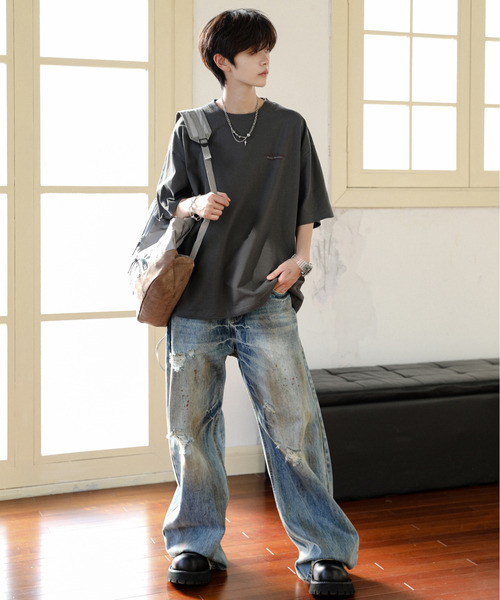 MARVEL（マーベル）の「【neos】MARVEL マーベル ルーズシルエット スパイダーマン キャプテンアメリカ ビンテージライク ユーズド風 アメコミ プリント Tシャツ（Tシャツ/カットソー・メンズ・ホワイト系1/ホワイト系2/グレー系1/グレー系2・MEDIUM/LARGE/X-LARGE）」の7枚目の写真