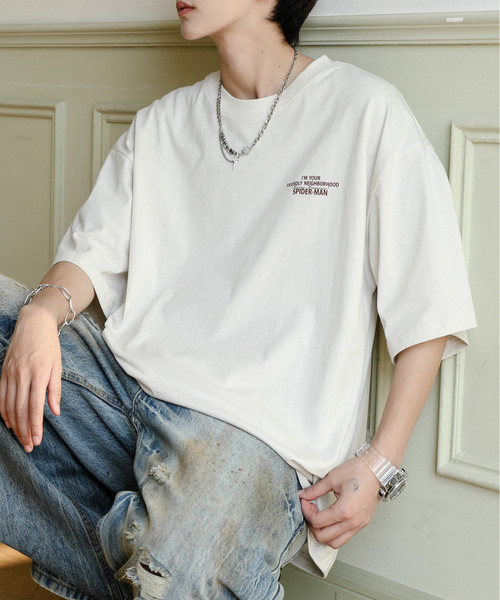 MARVEL（マーベル）の「【neos】MARVEL マーベル ルーズシルエット スパイダーマン キャプテンアメリカ ビンテージライク ユーズド風 アメコミ プリント Tシャツ（Tシャツ/カットソー・メンズ・ホワイト系1/ホワイト系2/グレー系1/グレー系2・MEDIUM/LARGE/X-LARGE）」の11枚目の写真