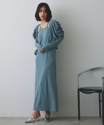 ELLEgirl | パフスリーブカーディガンアンサンブルワンピース【ELLEgirl/エルガール】(ワンピース)