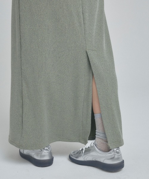 ELLEgirl（エルガール）の「パフスリーブカーディガンアンサンブルワンピース【ELLEgirl/エルガール】（ワンピース・レディース・イエロー/サックスブルー・FREE）」の5枚目の写真