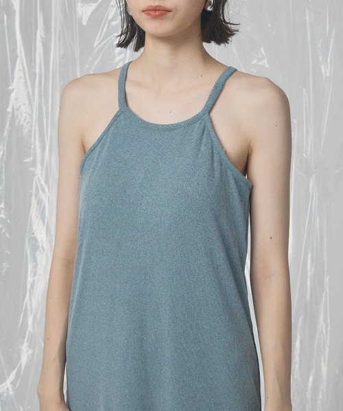 ELLEgirl（エルガール）の「パフスリーブカーディガンアンサンブルワンピース【ELLEgirl/エルガール】（ワンピース・レディース・イエロー/サックスブルー・FREE）」の3枚目の写真