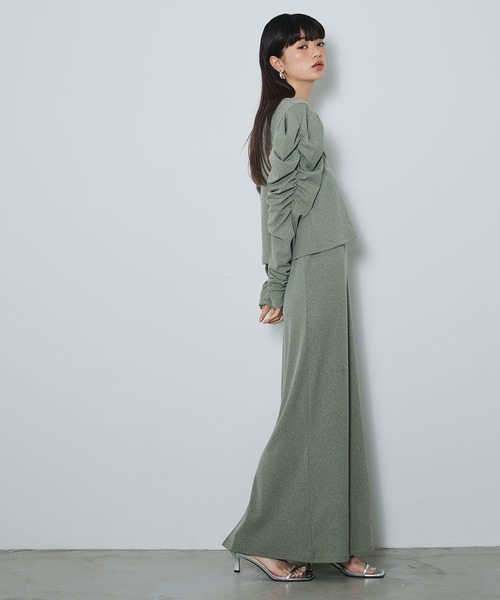 ELLEgirl（エルガール）の「パフスリーブカーディガンアンサンブルワンピース【ELLEgirl/エルガール】（ワンピース・レディース・イエロー/サックスブルー・FREE）」の21枚目の写真