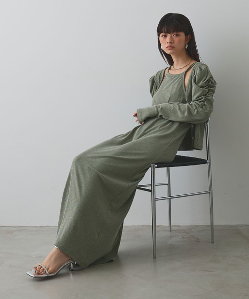 ELLEgirl（エルガール）の「パフスリーブカーディガンアンサンブルワンピース【ELLEgirl/エルガール】（ワンピース・レディース・イエロー/サックスブルー・FREE）」の17枚目の写真