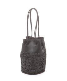 LEPSIM | フェイクレザー*マクラメコンビバッグ 311647(ショルダーバッグ)