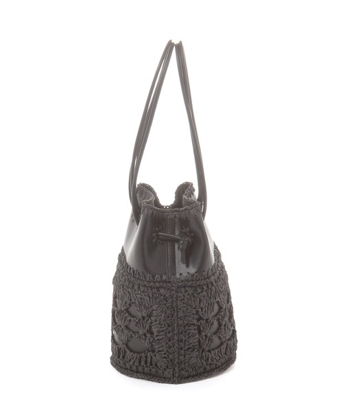 LEPSIM(レプシィム)の「フェイクレザー*マクラメコンビバッグ 311647(ショルダーバッグ・レディース・アイボリー/ブラック・ONE SIZE)」の14枚目の写真