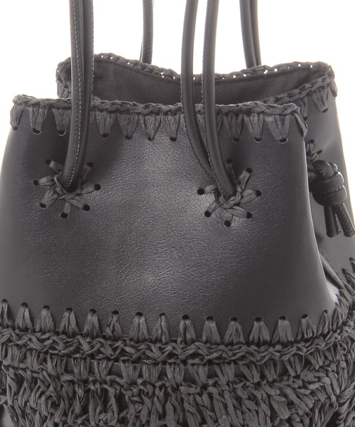 ミユ様 LEPSIM（レプシィム）の「フェイクレザー＊マクラメコンビバッグ