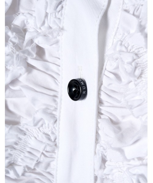 RUMCHE(ラムシェ)の「Shirring Cotton Shirt / シャーリングコットンシャツ(シャツ/ブラウス・レディース・ブラック/ホワイト・FREE)」の11枚目の写真