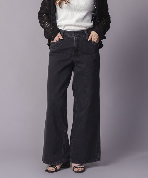 W36 Levi's リーバイス502 ブラックデニム パンツ ワイドバギー 黒 Levi's (R) 94 BAGGY WIDE LEG /バギーワイドレッグ A5929