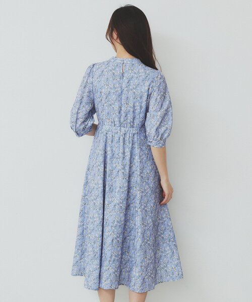 index（インデックス）の「スタンドネック小花柄ワンピース【洗濯機洗い可/イージーアイロン】（ワンピース・レディース・ピンク系5/パープル系1/ネイビー系・36/42/40/38）」の18枚目の写真