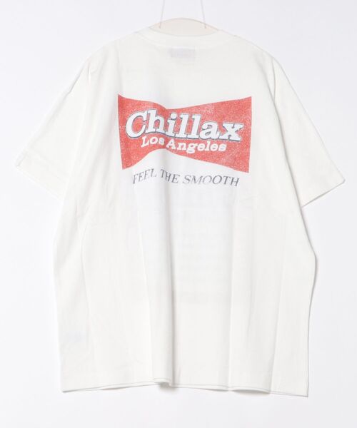 chillax（チラックス）の「【CHILLAX】”FEEL THE SMOOTH”プリントドルマンTシャツ プリントT ドルマンT（Tシャツ/カットソー・メンズ・ホワイト系1/ブラック・2/3）」の3枚目の写真