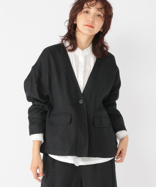 studio CLIP（スタディオクリップ）の「【リネン100%】ノーカラー