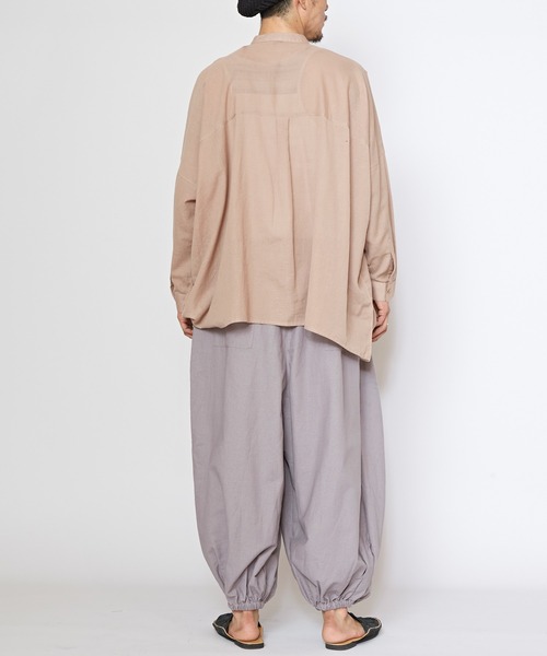 チャイハネ（チャイハネ）の「【チャイハネ】綿麻プレーンMEN'Sシャツ（シャツ/ブラウス・メンズ・ブルー/ホワイト/ブラウン/ブラック・FREE）」の11枚目の写真