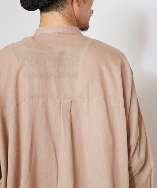 チャイハネ（チャイハネ）の「【チャイハネ】綿麻プレーンMEN'Sシャツ（シャツ/ブラウス・メンズ・ブルー/ホワイト/ブラウン/ブラック・FREE）」の12枚目の写真