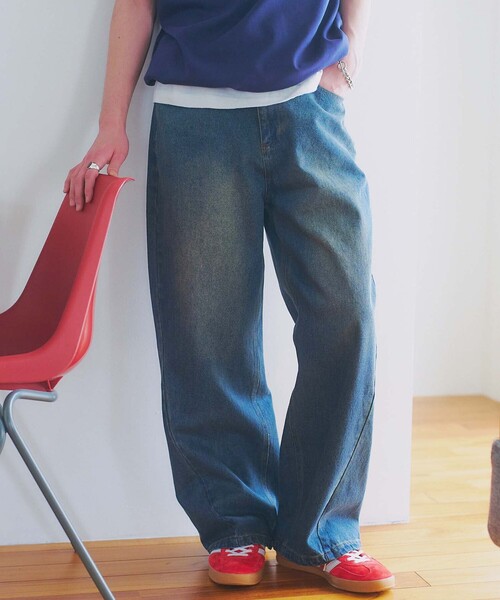 ETRE デニムパンツ ワイドシルエット ジーンズ 「0」ワイドシルエットデニムパンツ/ワイドテーパード