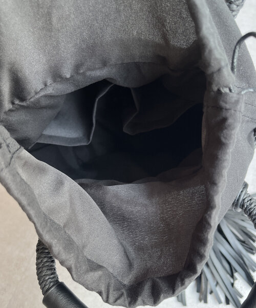 Chez toi（シェトワ）の「メタリック編み込みバケツトート（かごバッグ・レディース・ベージュ/ブラック・FREE）」の10枚目の写真