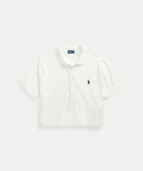 新品未使用　ポロラルフローレン　ストレッチピケ　クロップドポロシャツ POLO RALPH LAUREN】ストレッチ ピケ クロップド ポロシャツ