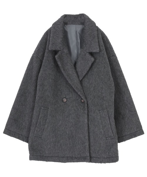 miette(ミエット)の「シャギーダブルテーラードジャケット(テーラードジャケット・レディース・グレイッシュベージュ/ブラック/チャコール・FREE)」の22枚目の写真