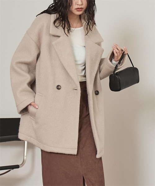 miette(ミエット)の「シャギーダブルテーラードジャケット(テーラードジャケット・レディース・グレイッシュベージュ/ブラック/チャコール・FREE)」の17枚目の写真