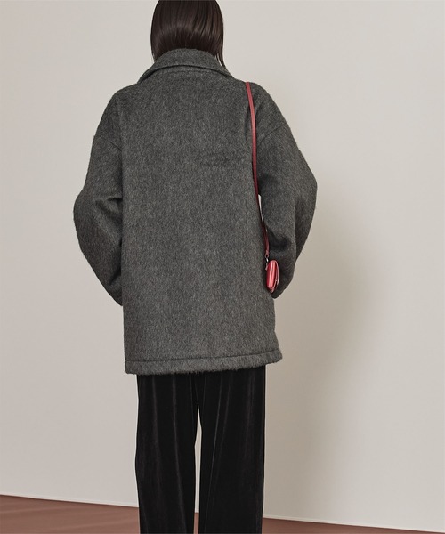 miette(ミエット)の「シャギーダブルテーラードジャケット(テーラードジャケット・レディース・グレイッシュベージュ/ブラック/チャコール・FREE)」の10枚目の写真