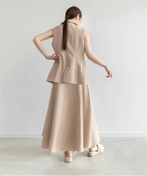 セール】ノースリーブジャケット×キャミワンピースセットアップ